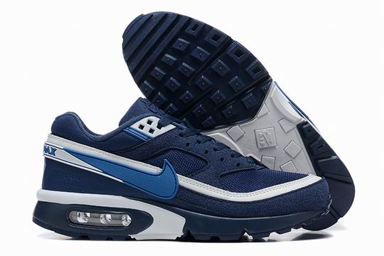 Cheap Nike Air Max BW Men's Shoes Navy Blue White-37 - Click Image to Close